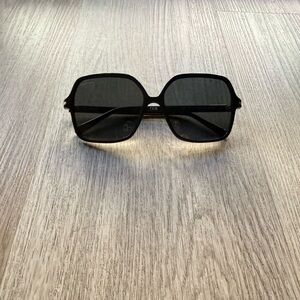 quay australia press tour black oversized square retro glam sunglasses eyewear